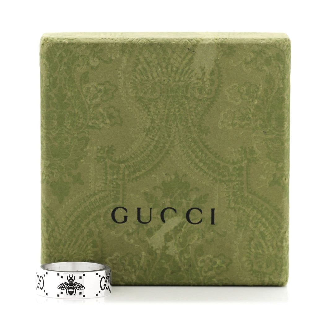 GUCCI スターリングシルバー GG ビーバンドリング 65 11(代金引換)